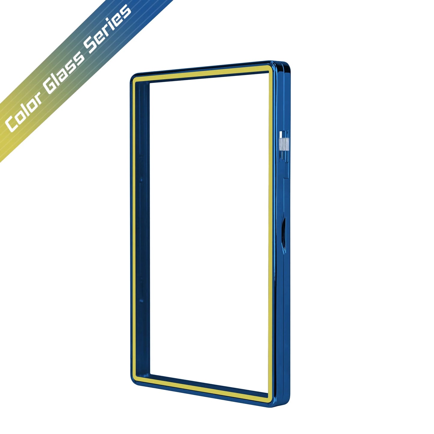 Standard PSA Slabmags Case - Metallic Blue With Yellow Glass Border