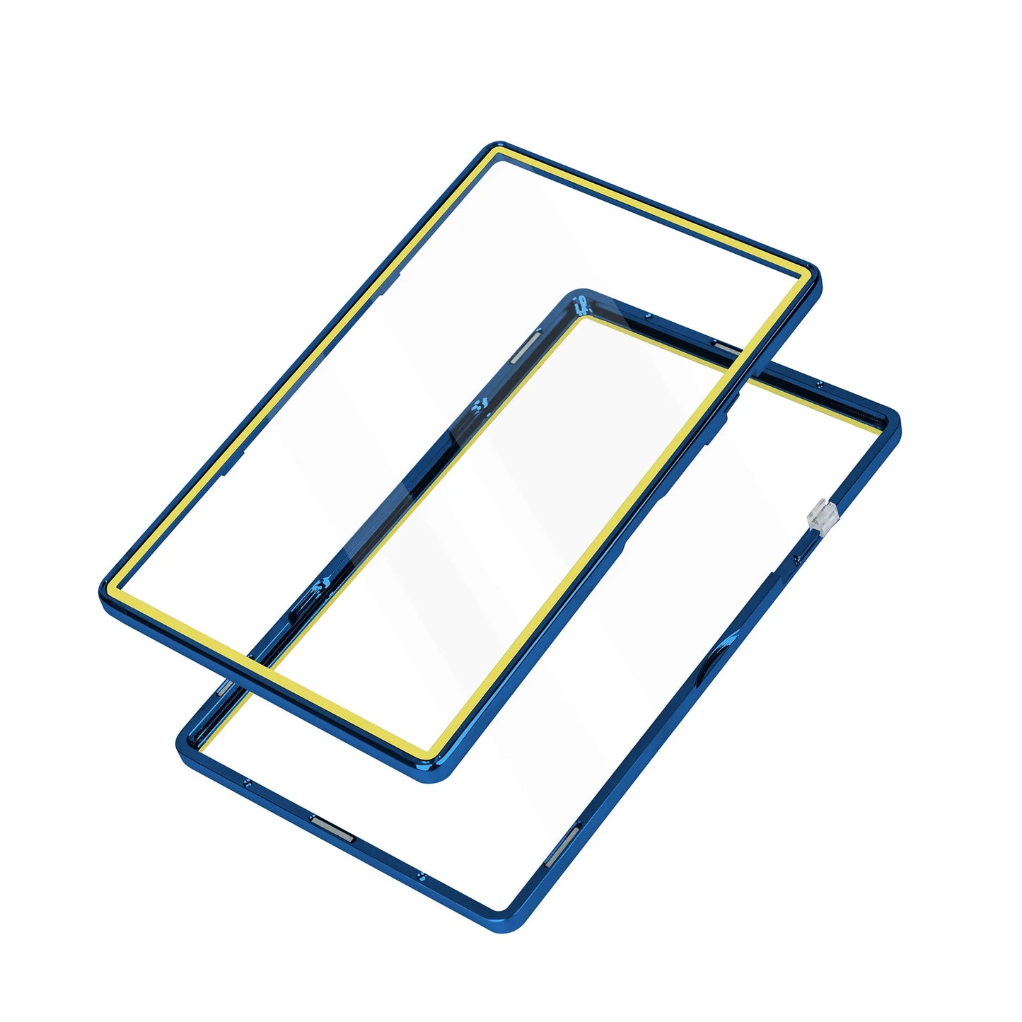 Standard PSA Slabmags Case - Metallic Blue With Yellow Glass Border