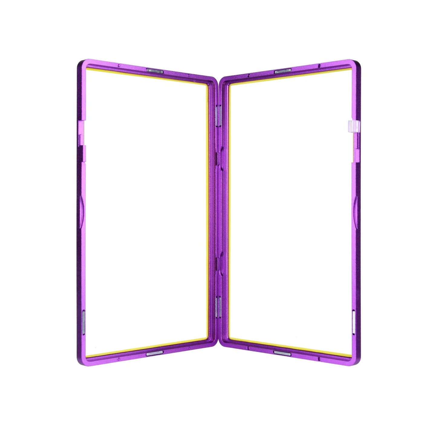 Standard PSA Slabmags Case - Matte Purple With Yellow Glass Border
