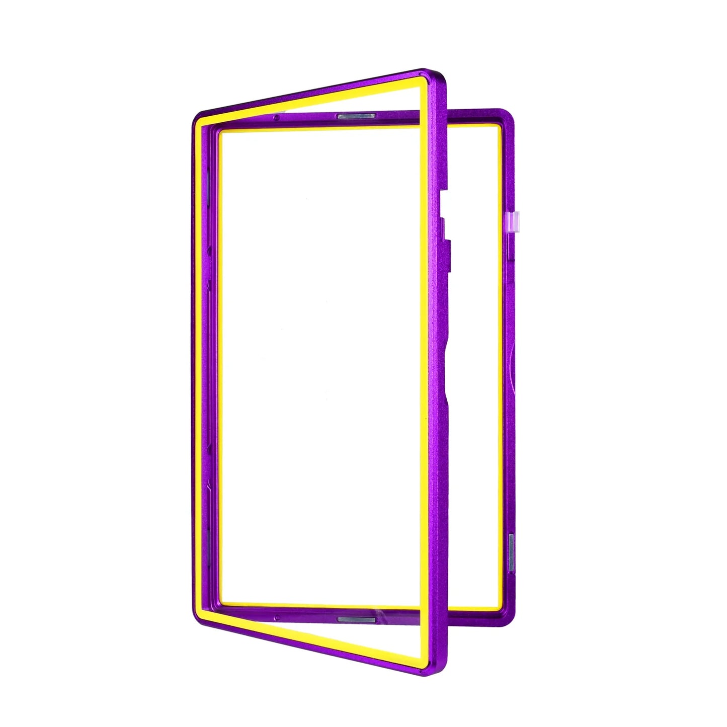 Standard PSA Slabmags Case - Matte Purple With Yellow Glass Border