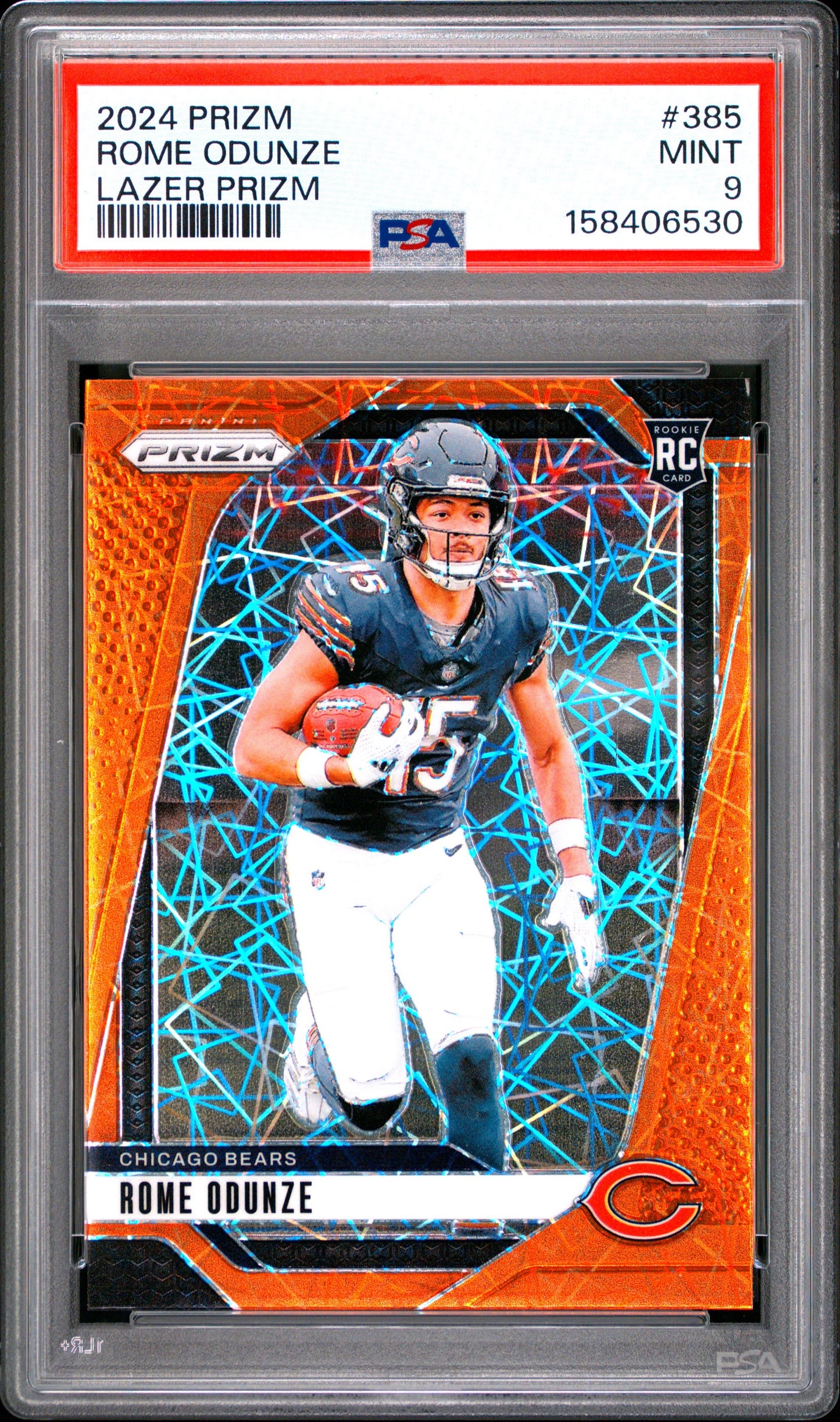 2024 Prizm #385 Rome Odunze Lazer Prizm PSA 9