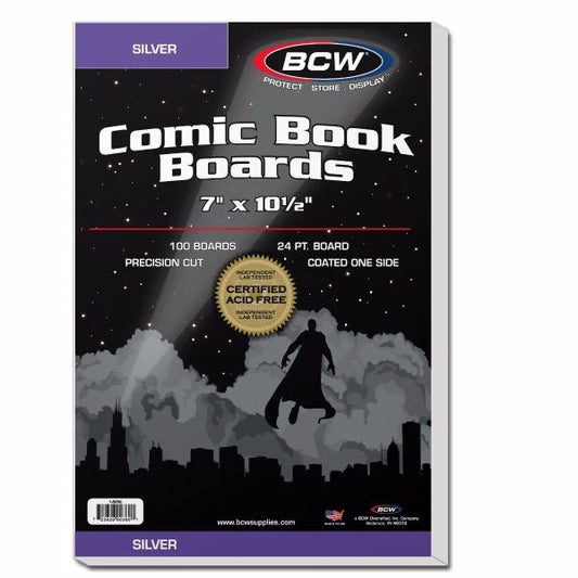 Silver/Regular Comic Backing Boards 100ct Pack