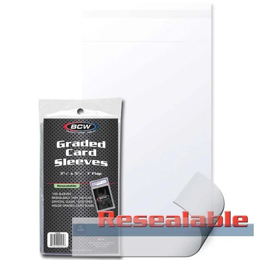 Resealable Graded Card Bags 100ct Pack