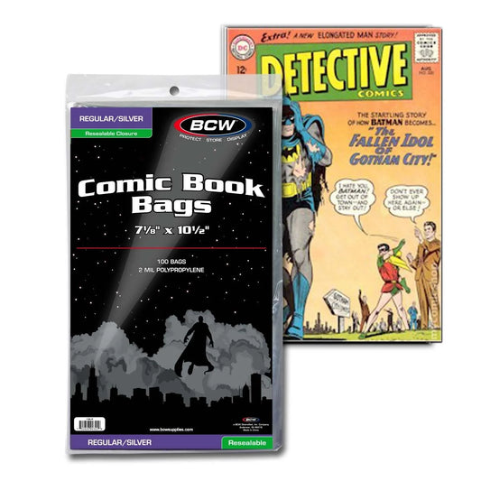 Silver/Regular Resealable Comic Bags 100ct Pack