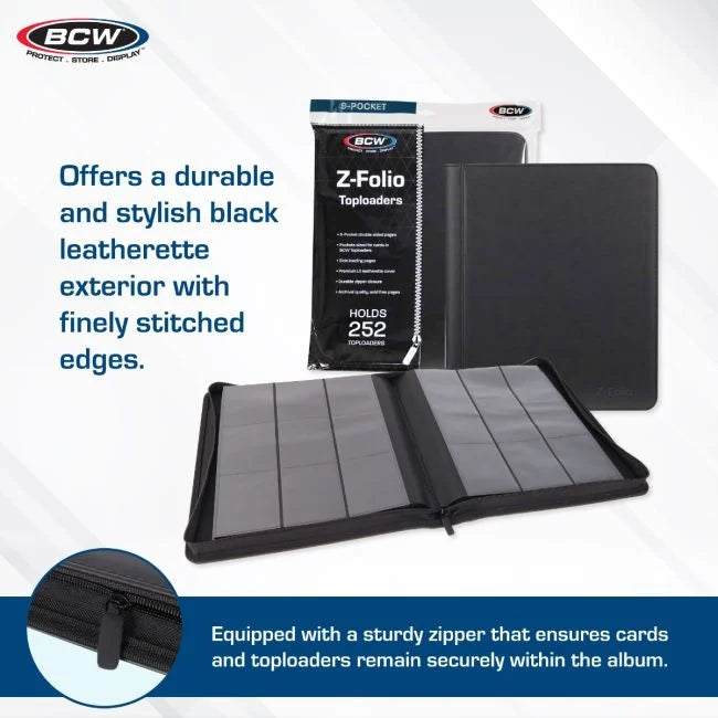 BCW Supplies: Z-Folio For Top Loaders 9-Pocket Lx - Blue