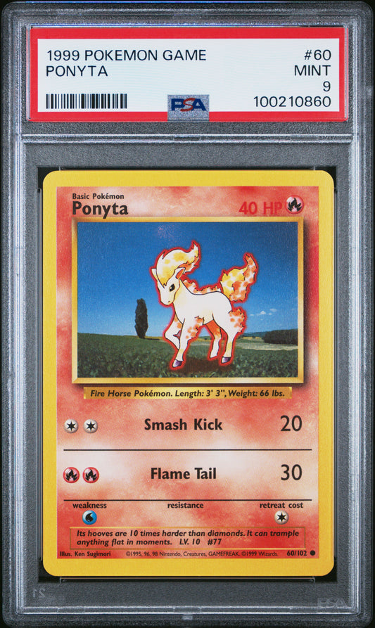 1999 Pokemon Game #60 Ponyta PSA 9