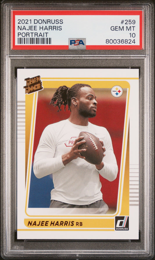 2021 Panini Donruss #259 Najee Harris Portrait RC PSA 10