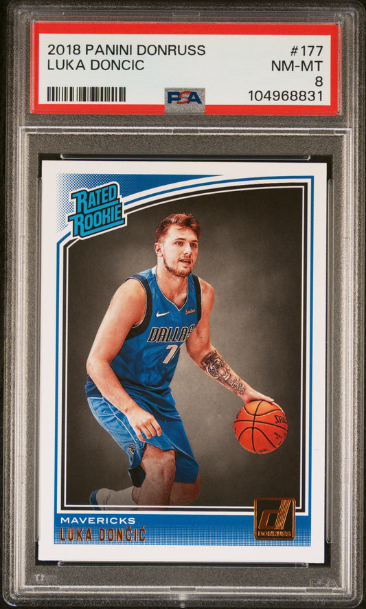 2018 Panini Donruss #177 Luka Doncic RC PSA 8