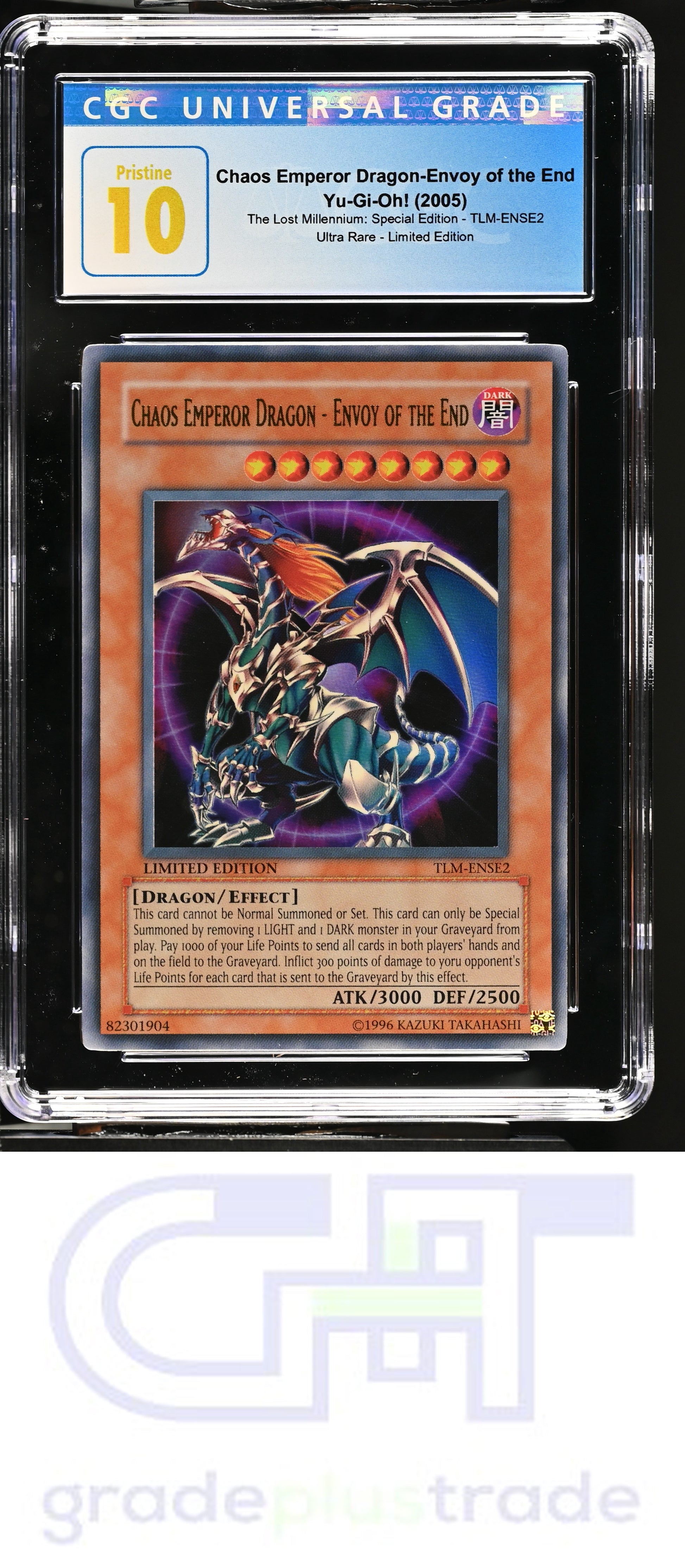 2005 Yu-Gi-Oh! SE #TLM-ENSE2 Chaos Emperor Dragon Envoy of the End CGC 10