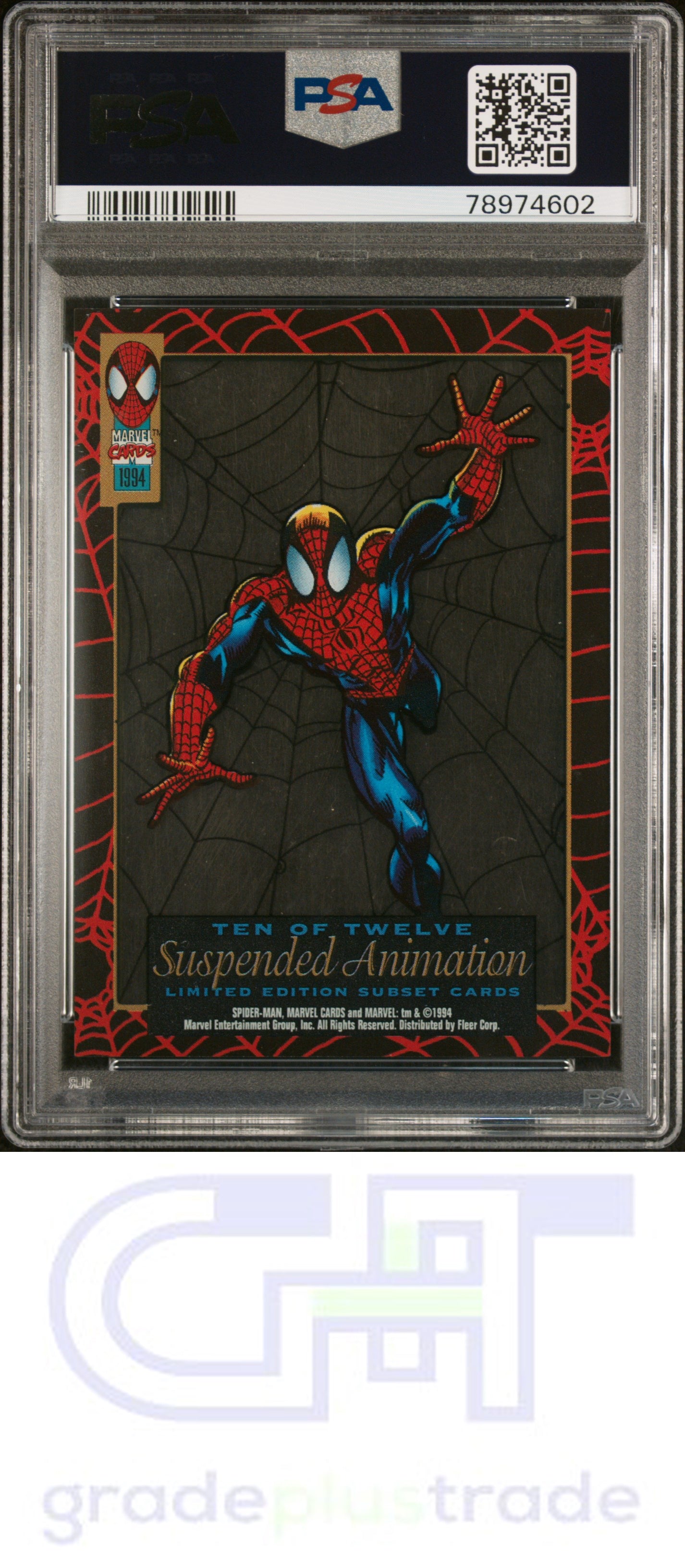 1994 Fleer Amazing Spider-Man Suspended Animation #10 Spider-Man PSA 6