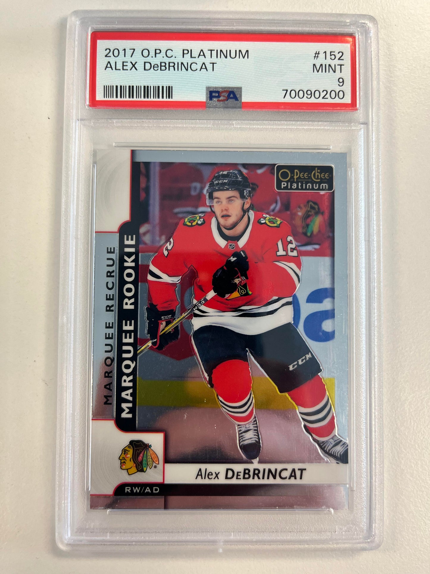 2017 O-Pee-Chee Platinum #152 Alex Debrincat PSA 9