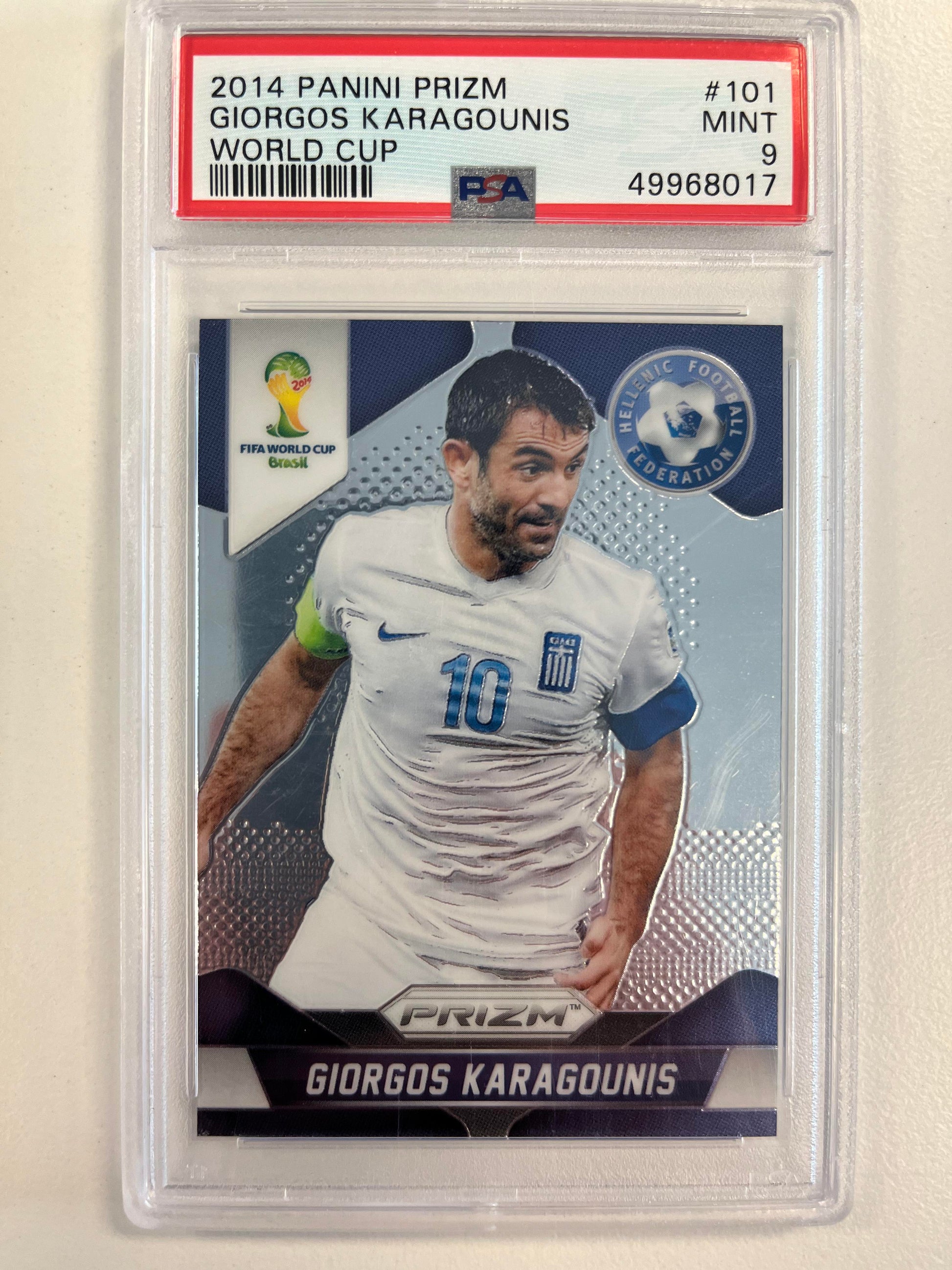 2014 Panini Prizm World Cup #101 Giorgos Karagounis PSA 9