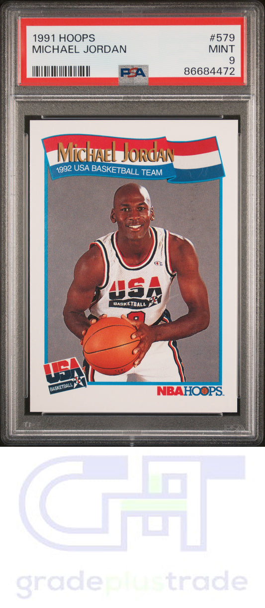 1991 Hoops #579 Michael Jordan PSA 9