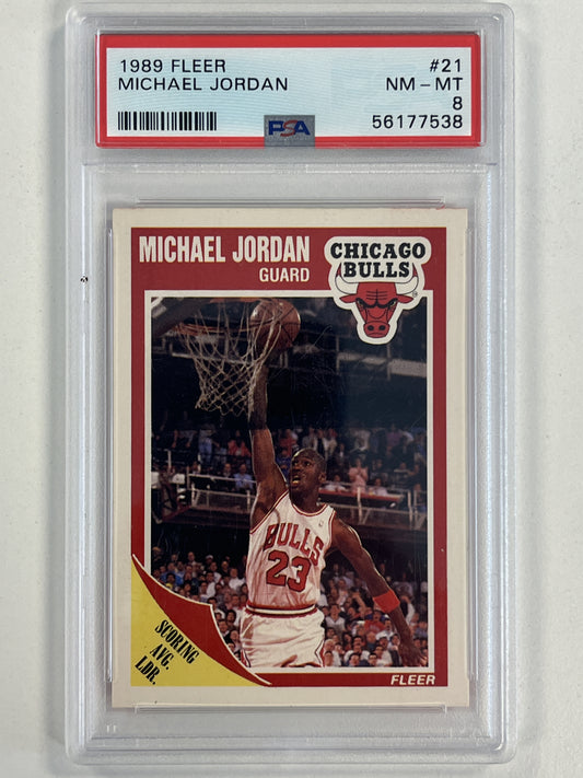 1989 Fleer #21 Michael Jordan PSA 8