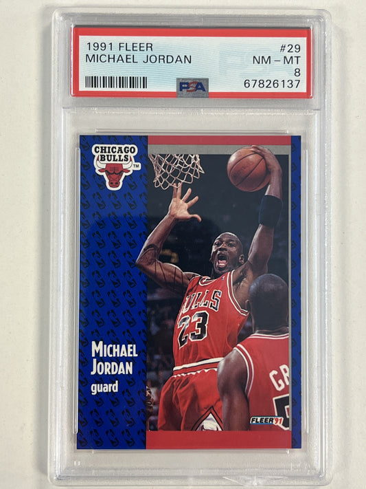 1991 Fleer #29 Michael Jordan PSA 8