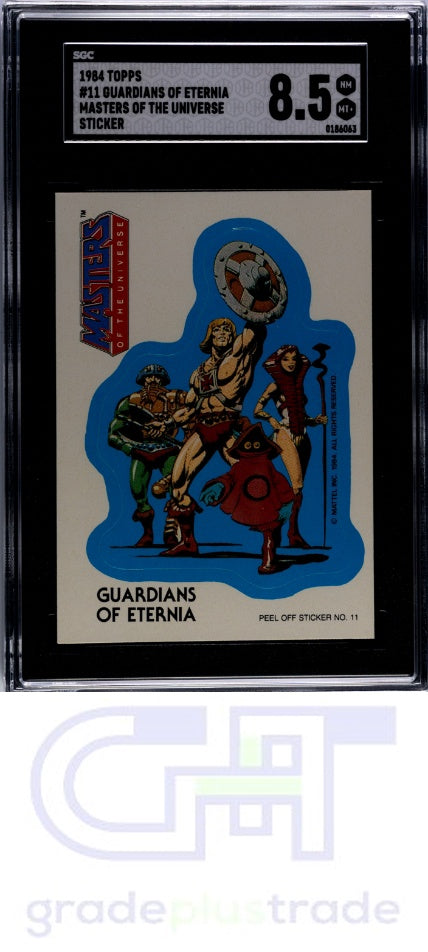 1984 Topps Masters Of The Universe #11 Guardians Of Eternia Sticker SGC 8.5