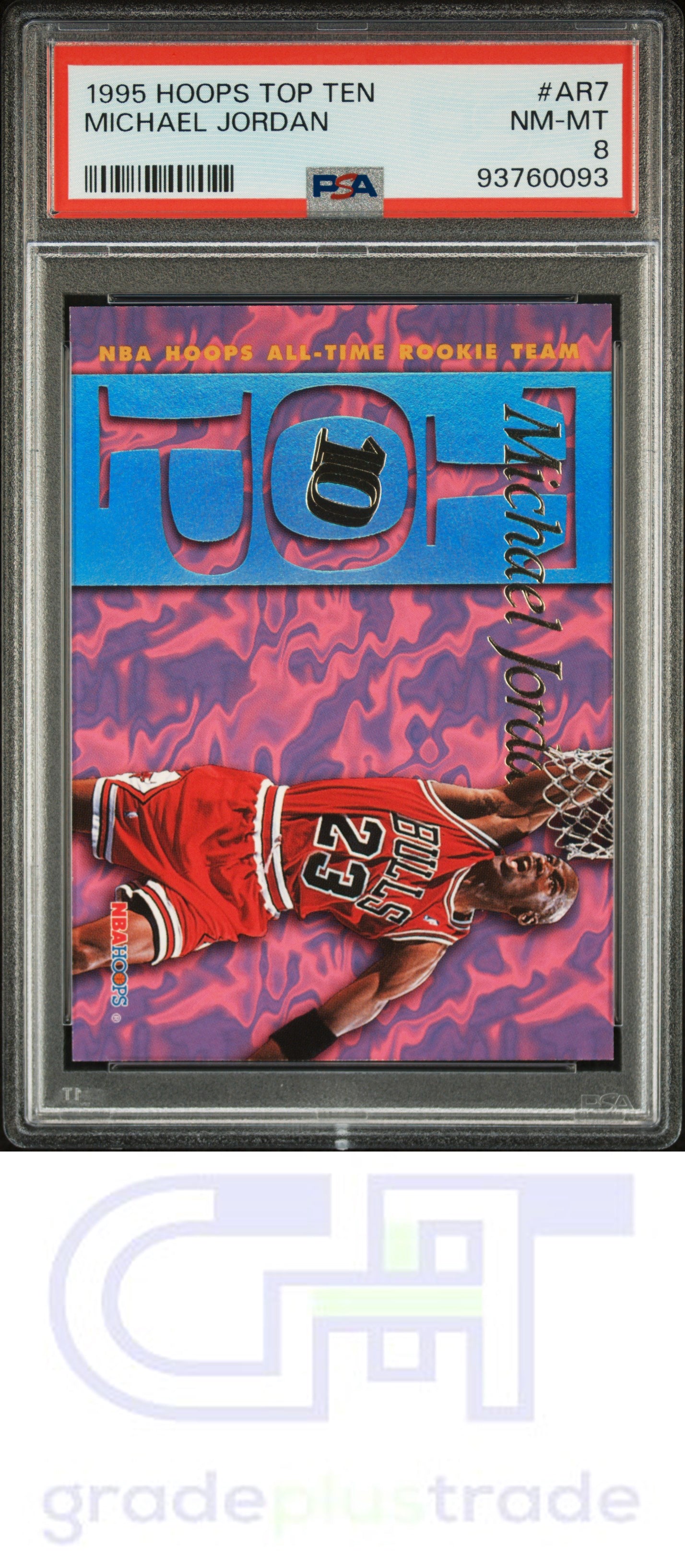 1995 Hoops Top Ten #AR7 Michael Jordan PSA 8