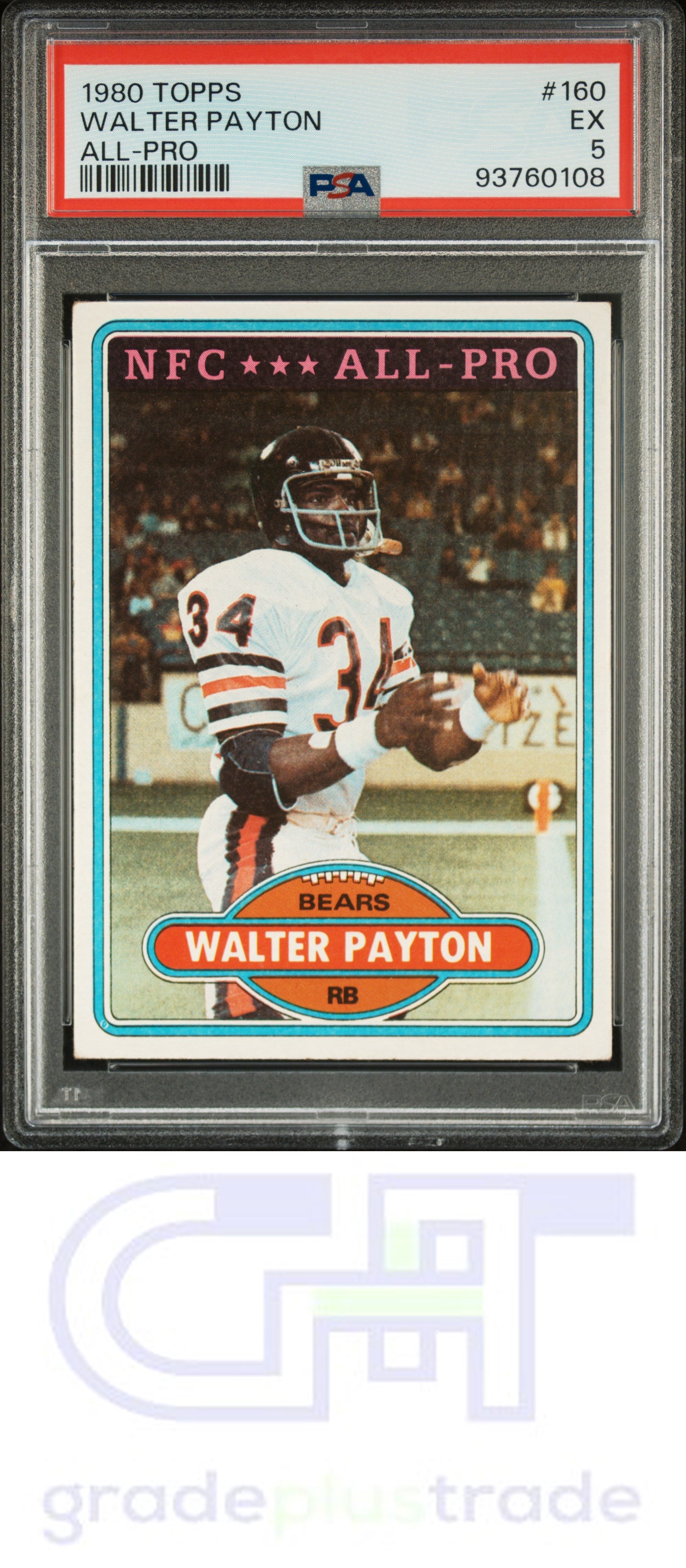 1980 Topps #160 Walter Payton All-Pro PSA 5