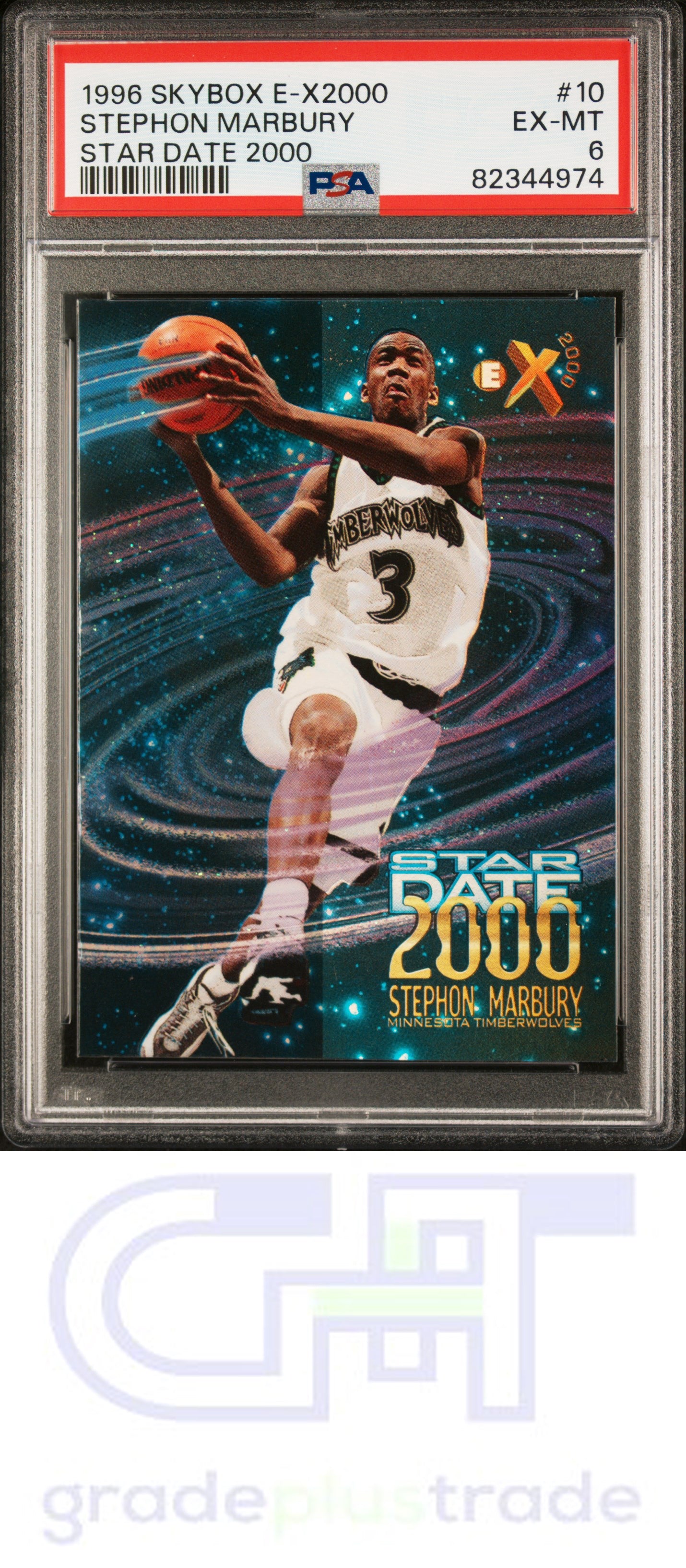 1996 Skybox E-X2000 Star Date 2000 #10 Stephon Marbury Star Date 2000 PSA 6