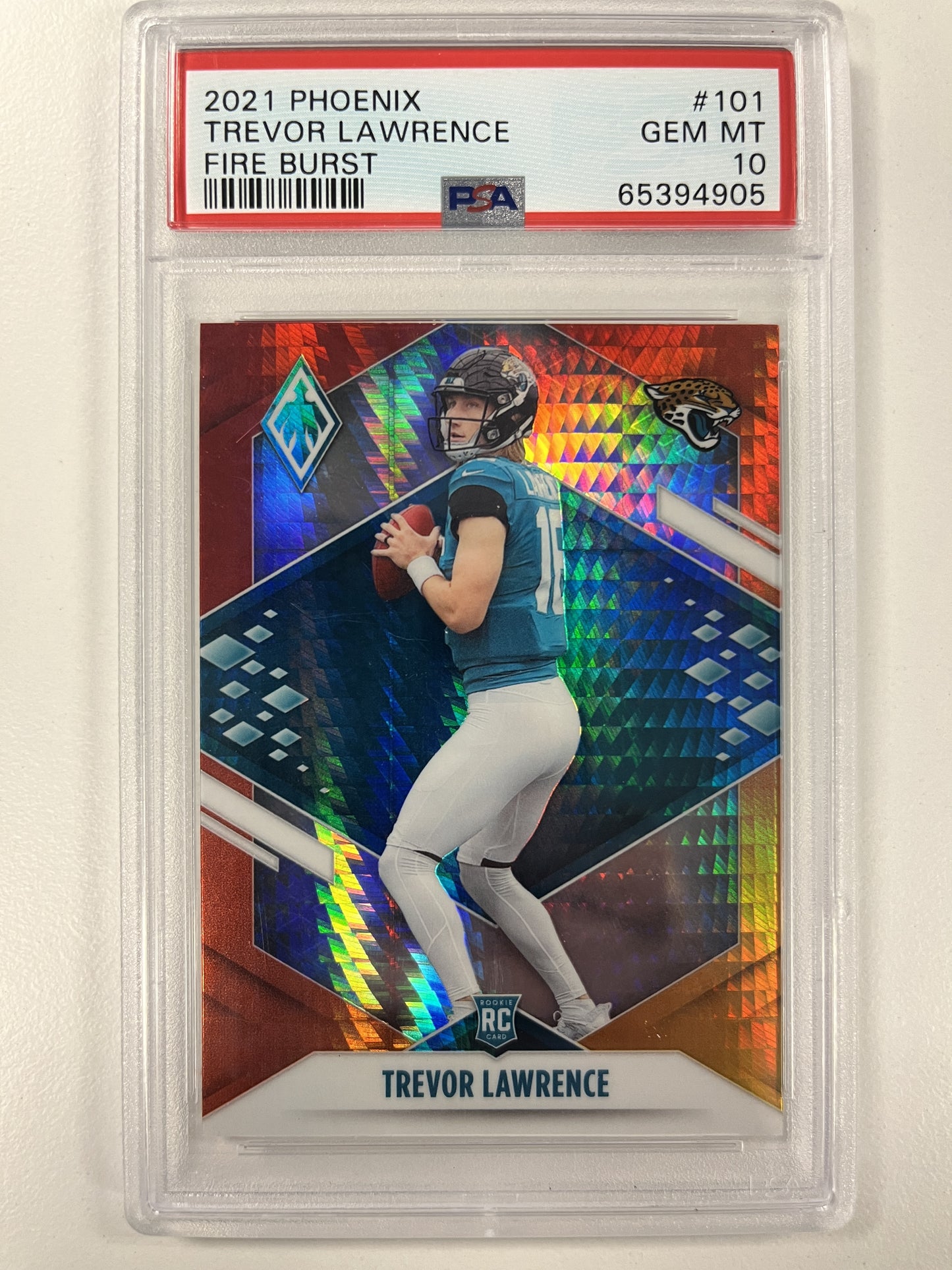 2021 Panini Phoenix #101 Trevor Lawrence Fire Burst PSA 10