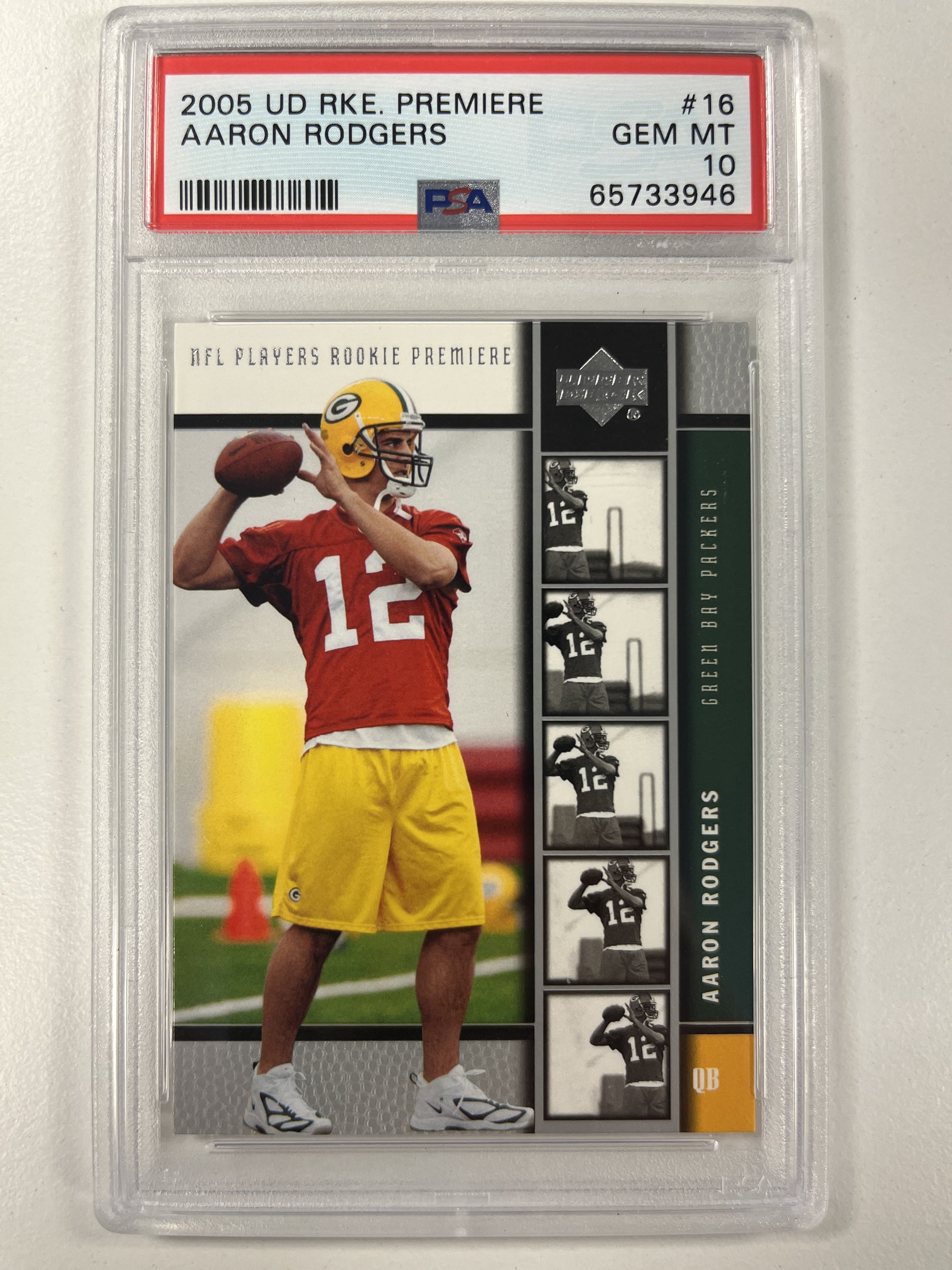 2005 Upper Deck Rookie Premiere #16 Aaron Rodgers PSA 10