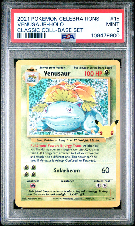 2021 Pokemon Celebrations #15 Venusaur Holo PSA 9