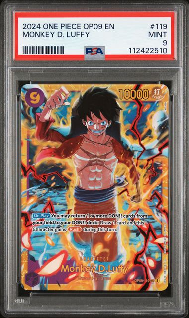 2024 One Piece OP09 EN #119 Monkey D Luffy PSA 9