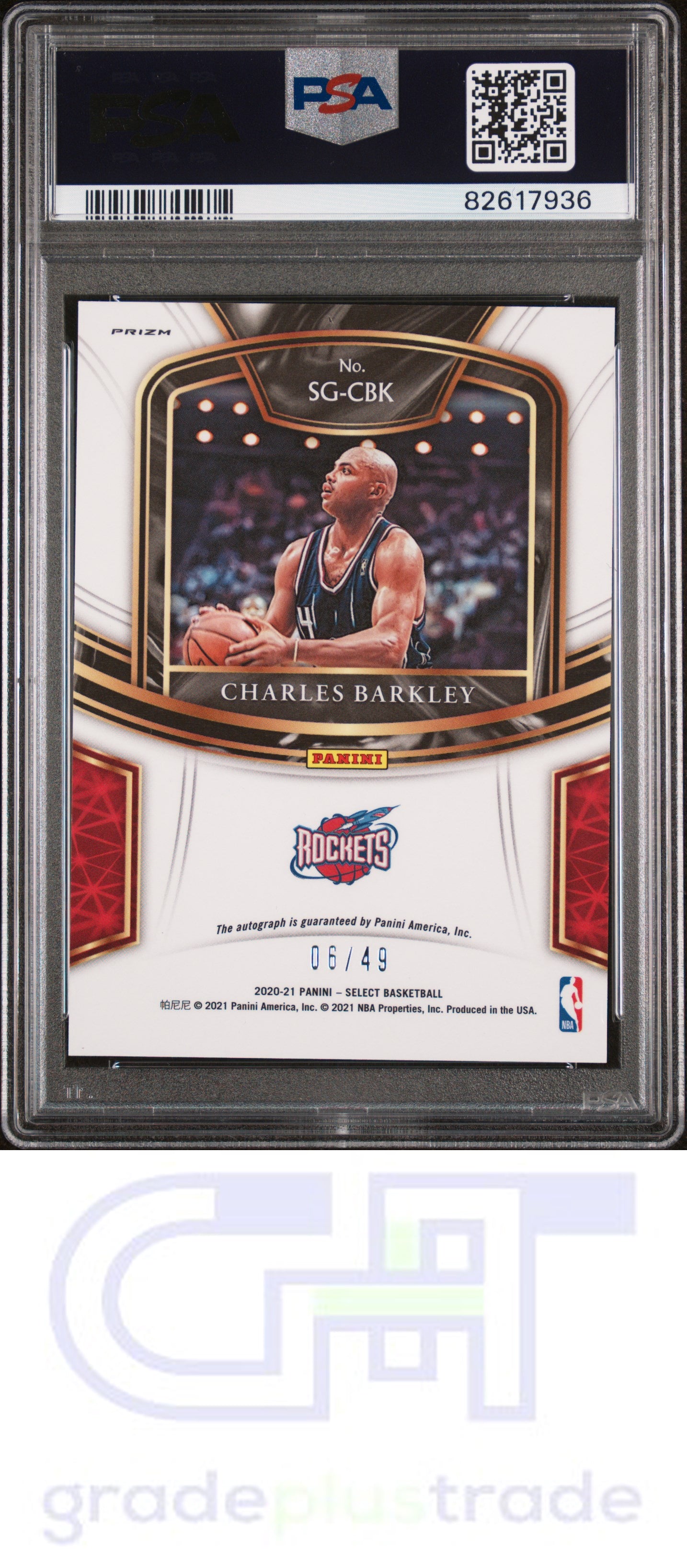 2020 Panini Select Signatures #SGCBK Signatures Charles Barkley /49 PSA 10