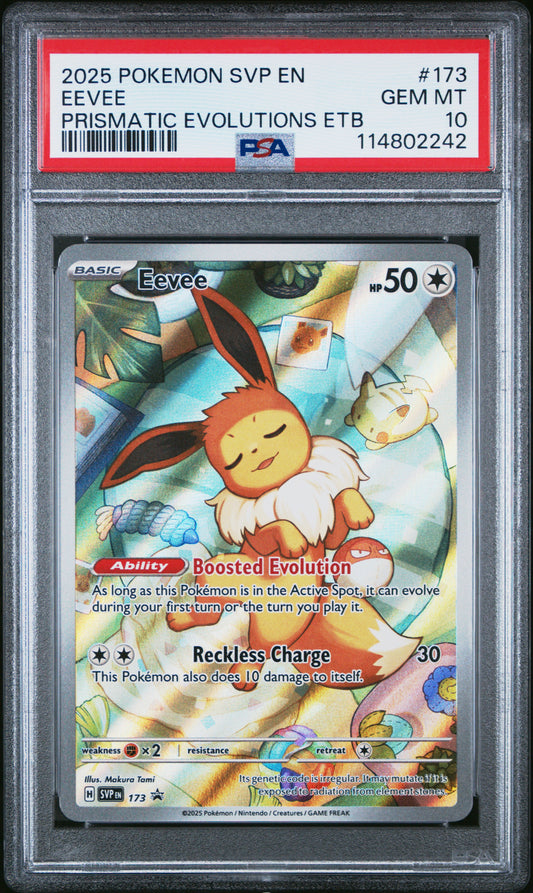 2025 Pokemon SVP EN Eevee Prismatic Evolutions ETB PSA 10