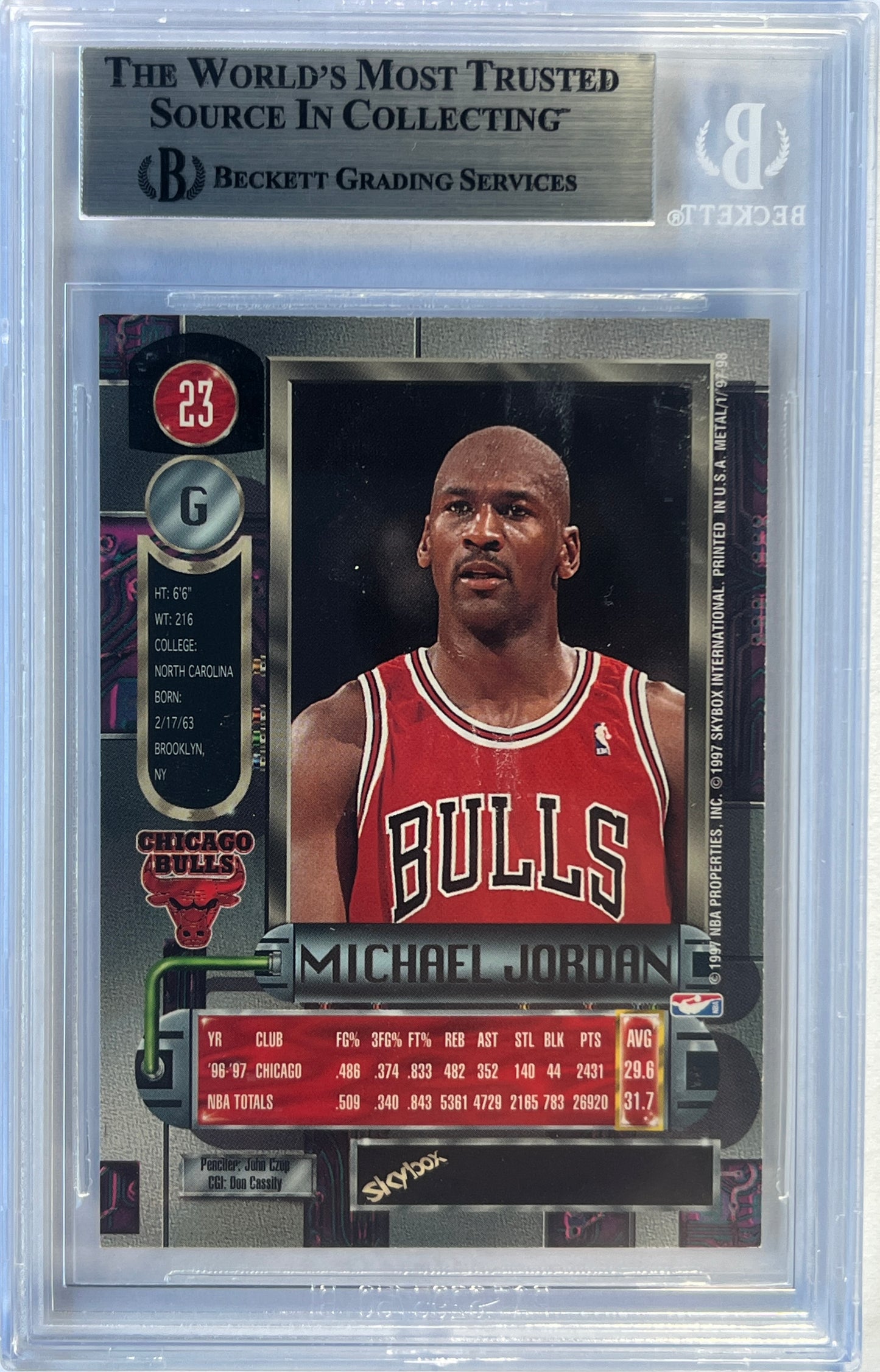 1997-98 Metal Universe #23 Michael Jordan BGS 9.0