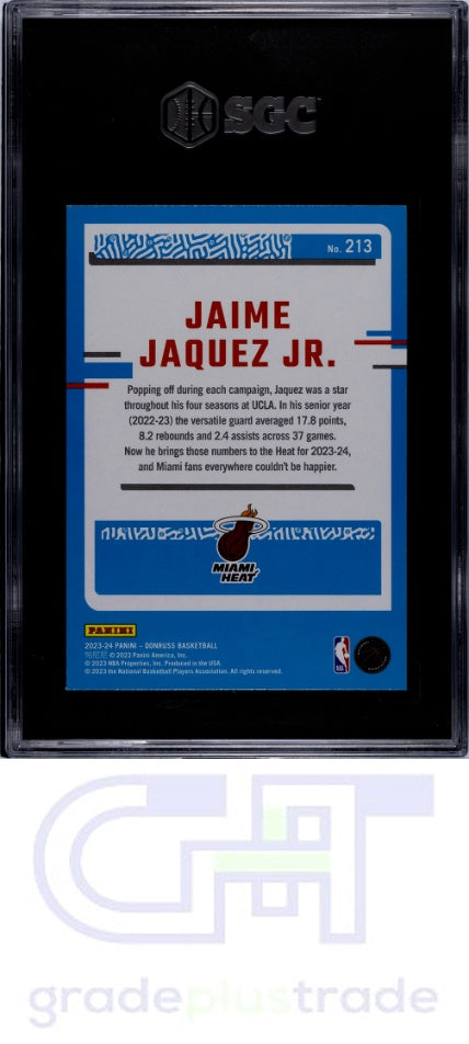 2023-24 Donruss #213 Green Holo Laser Jaime Jaquez Jr. SGC 9