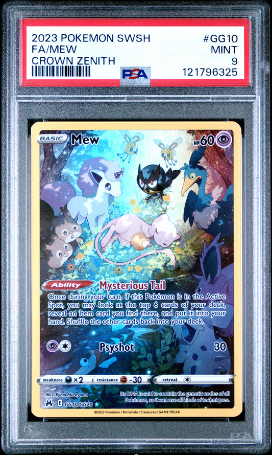 2023 Pokemon SWSH Crown Zenith #GG10 Mew PSA 9