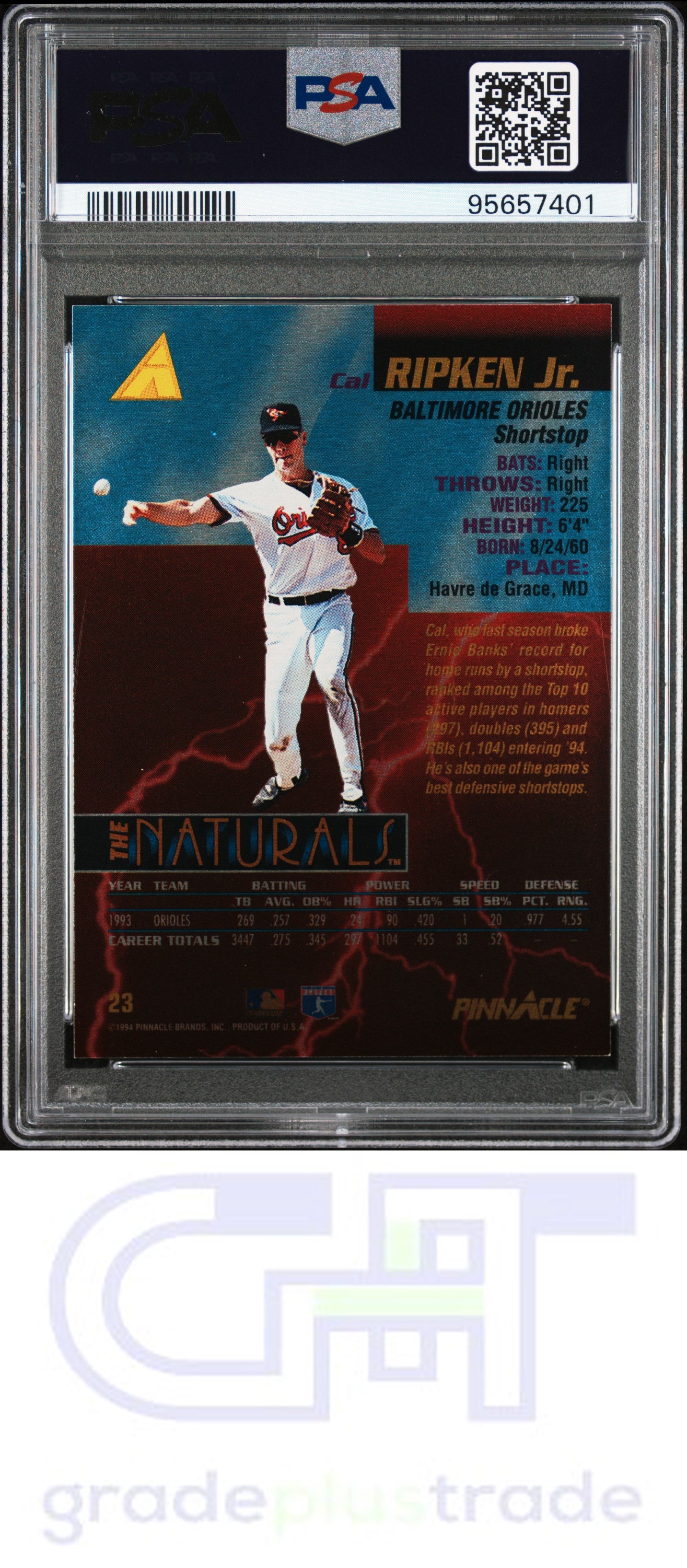 1994 Pinnacle The Naturals #23 Cal Ripken Jr. PSA 9