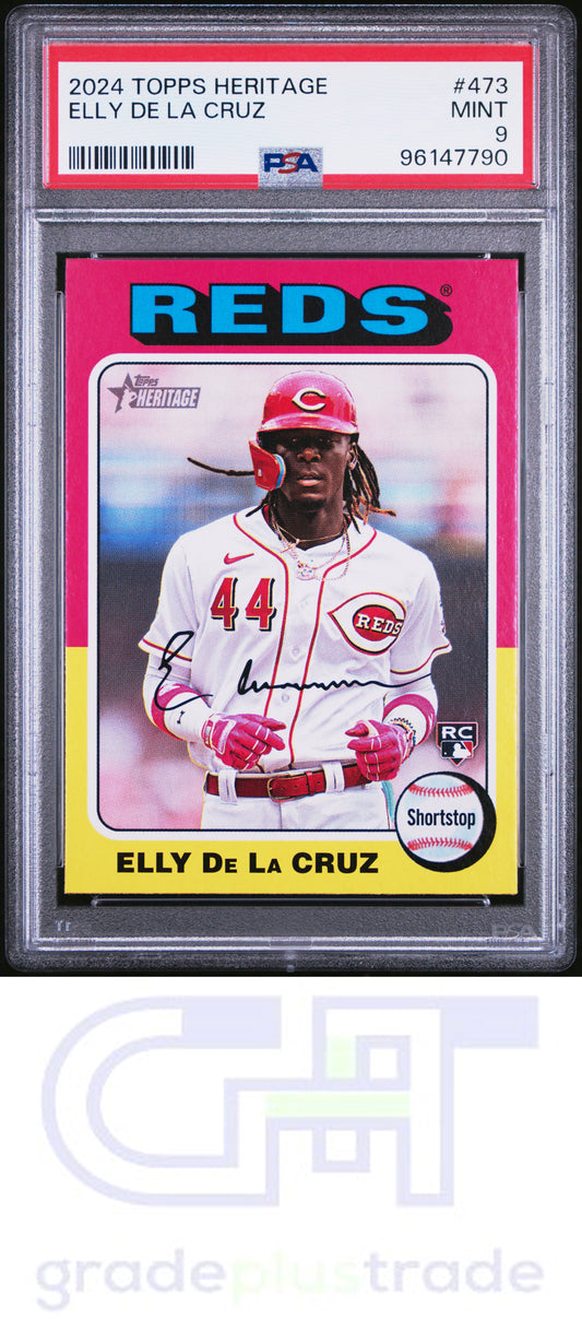 2024 Topps Heritage #473 Elly De La Cruz RC PSA 9