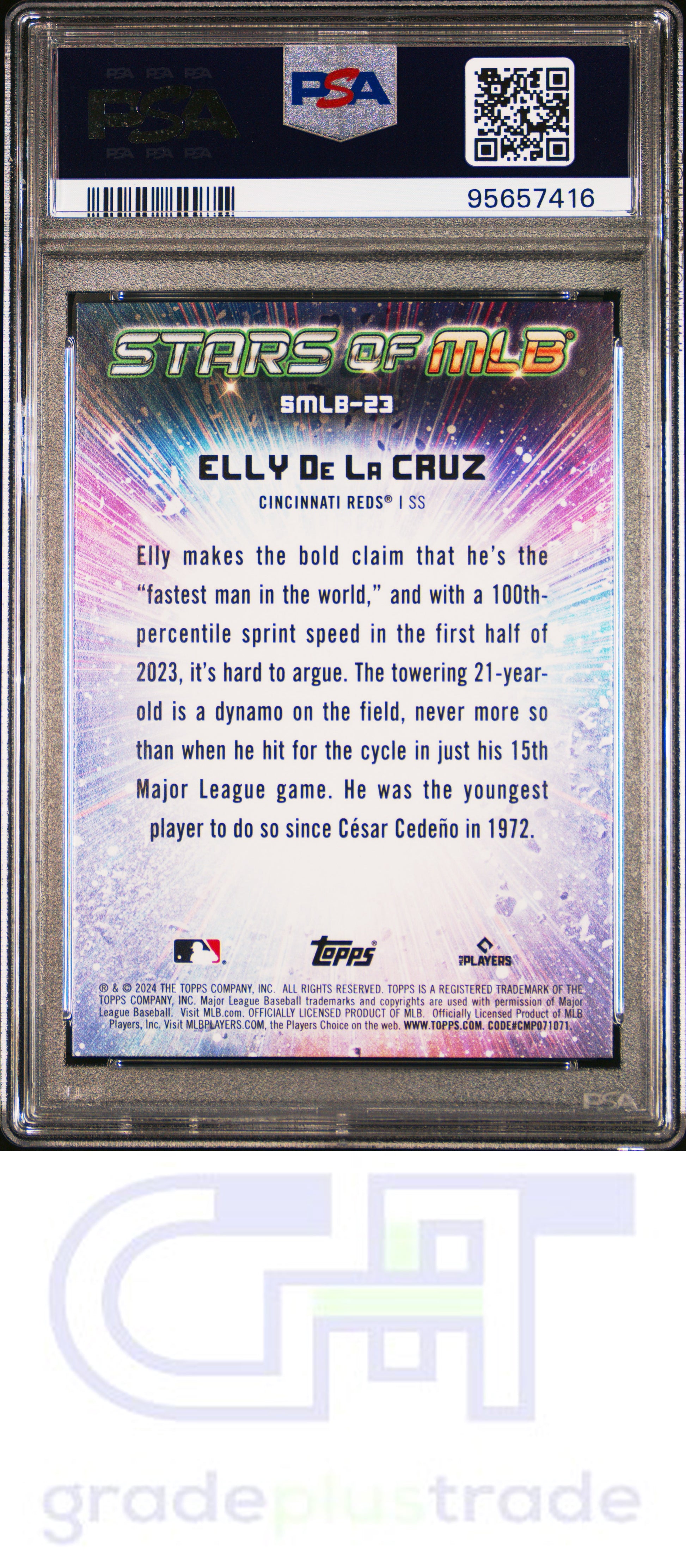 2024 Topps Stars Of Mlb #SMLB23 Elly De La Cruz RC PSA 9