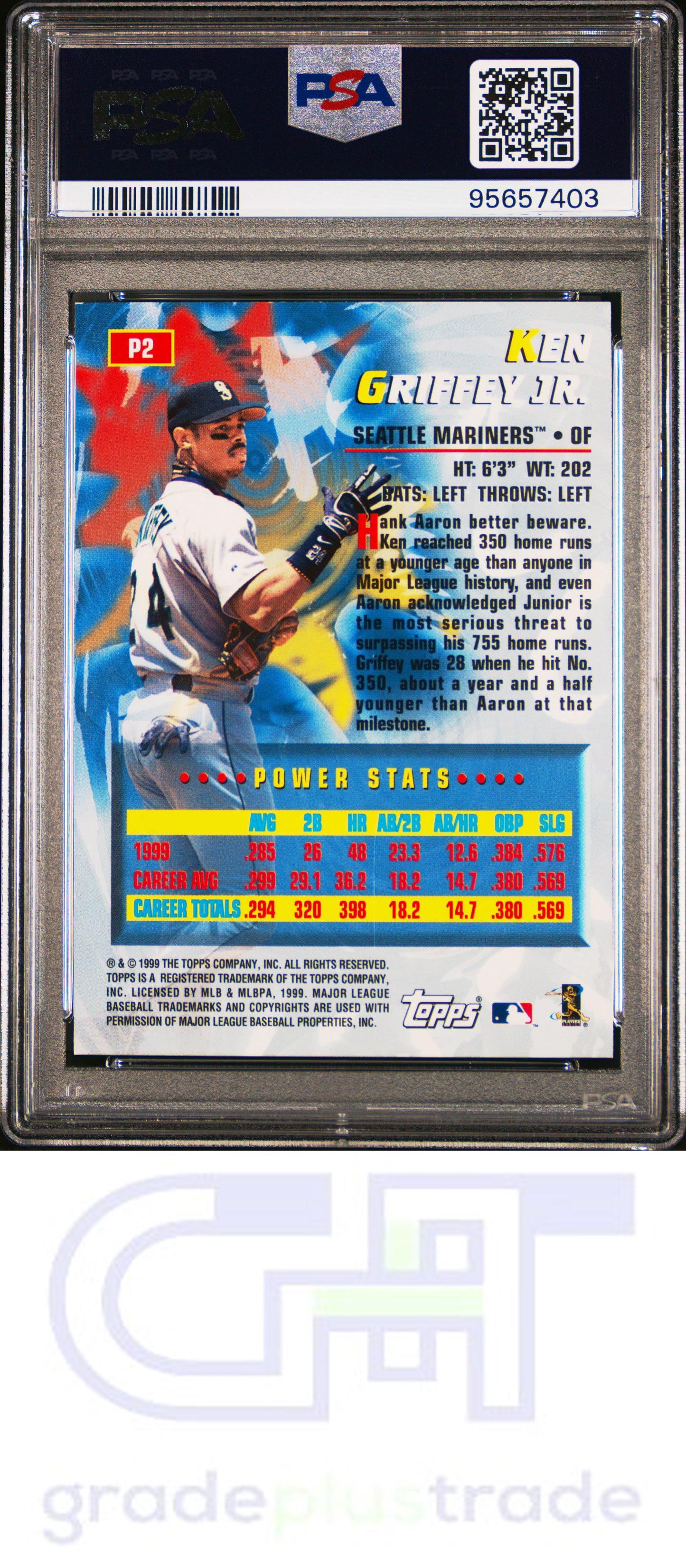 2000 Topps Power Players #P2 Power Players Ken Griffey Jr. PSA 9