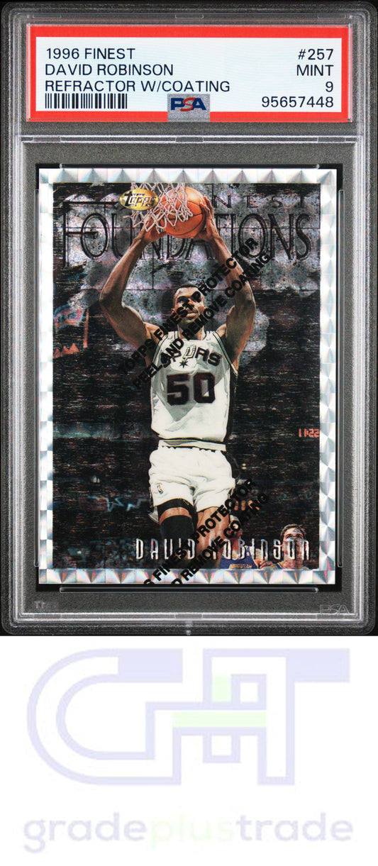 1996 Finest #257 Refractor W/Coating David Robinson PSA 9