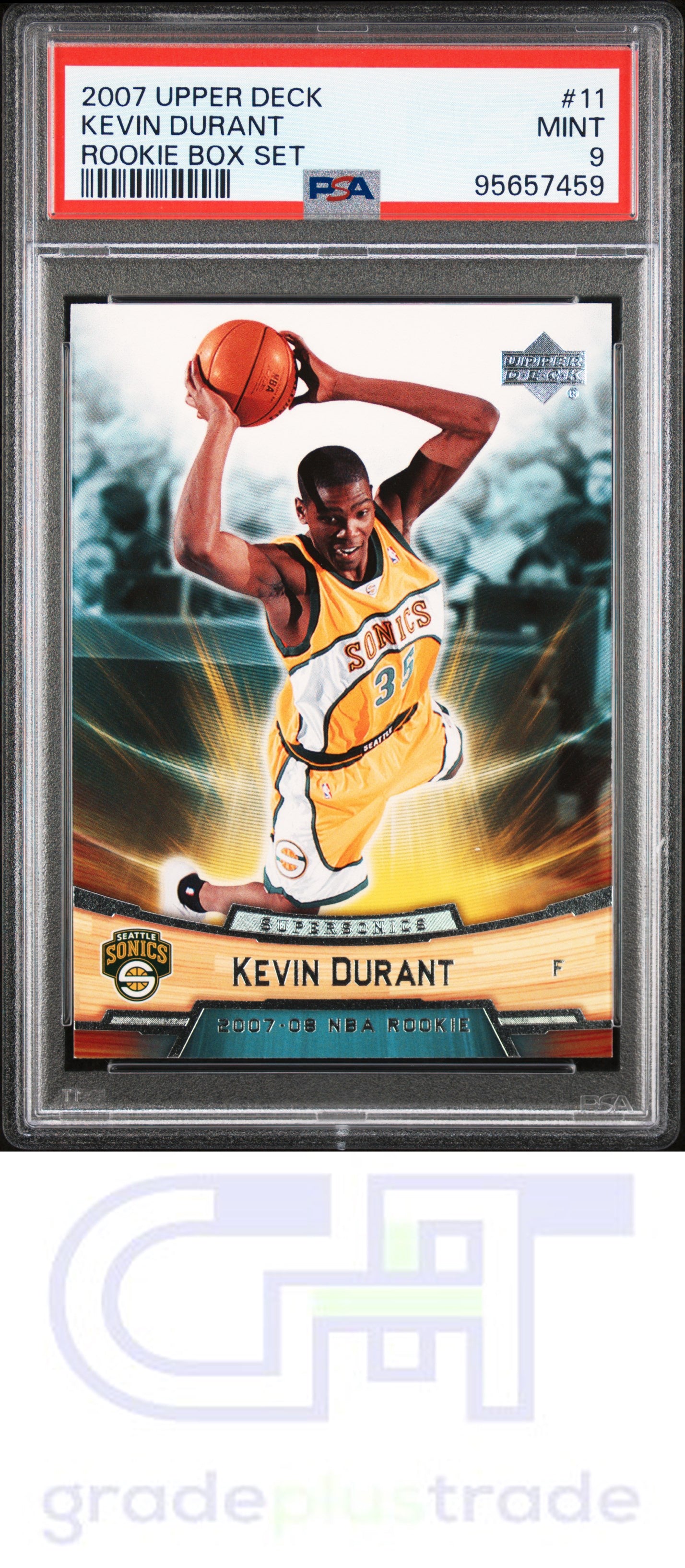 2007 Upper Deck Rookie Box Set #11 Kevin Durant RC PSA 9