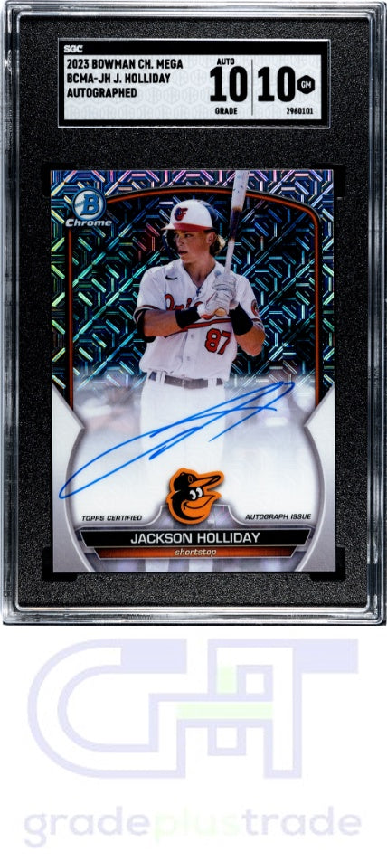 2023 Bowman Chrome Mega Box #BCMA-JH Auto. Jackson Holliday SGC 10