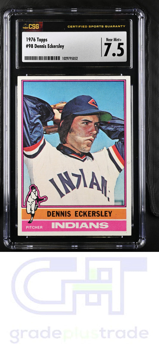 1976 Topps #98 Dennis Eckersley RC CGC 7.5