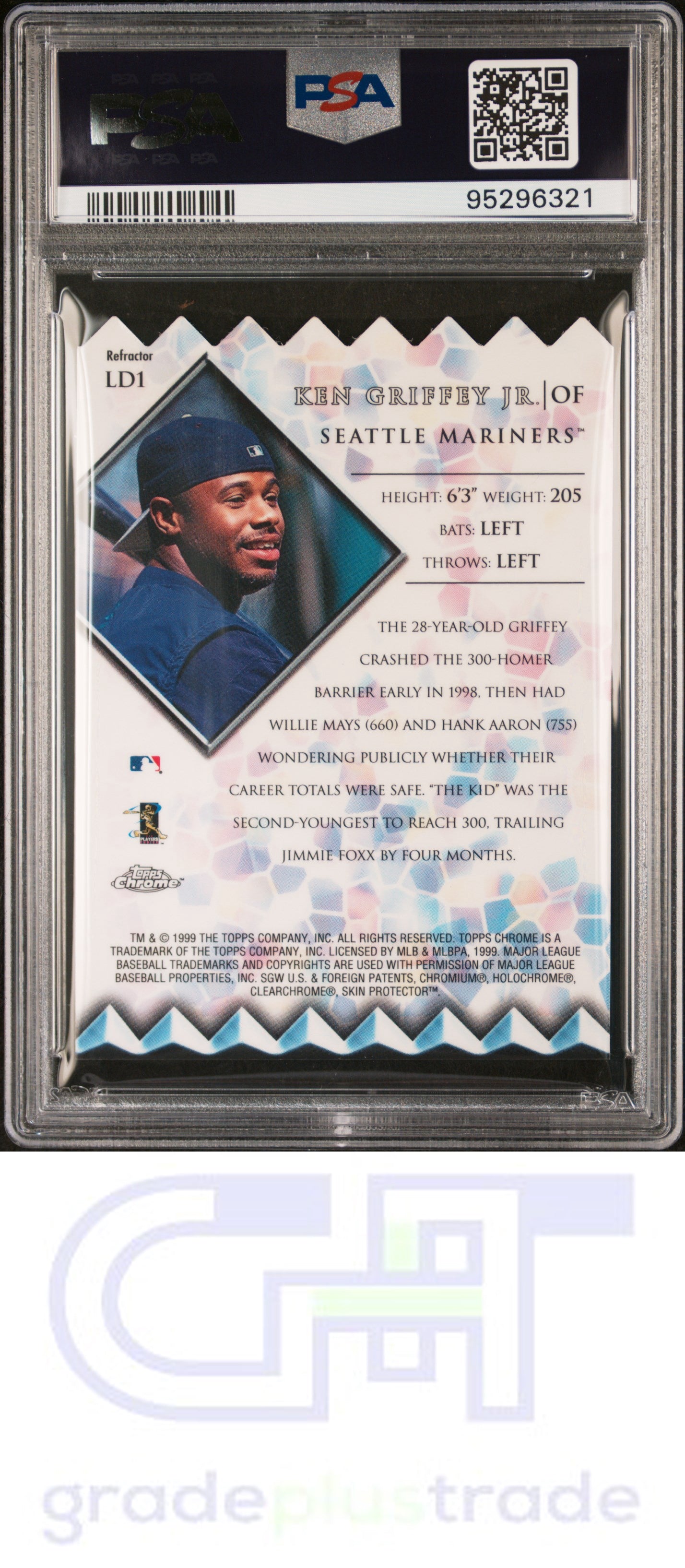 1999 Topps Chrome Lords Of The Diamond #LD1 Refractor Ken Griffey Jr. PSA 9