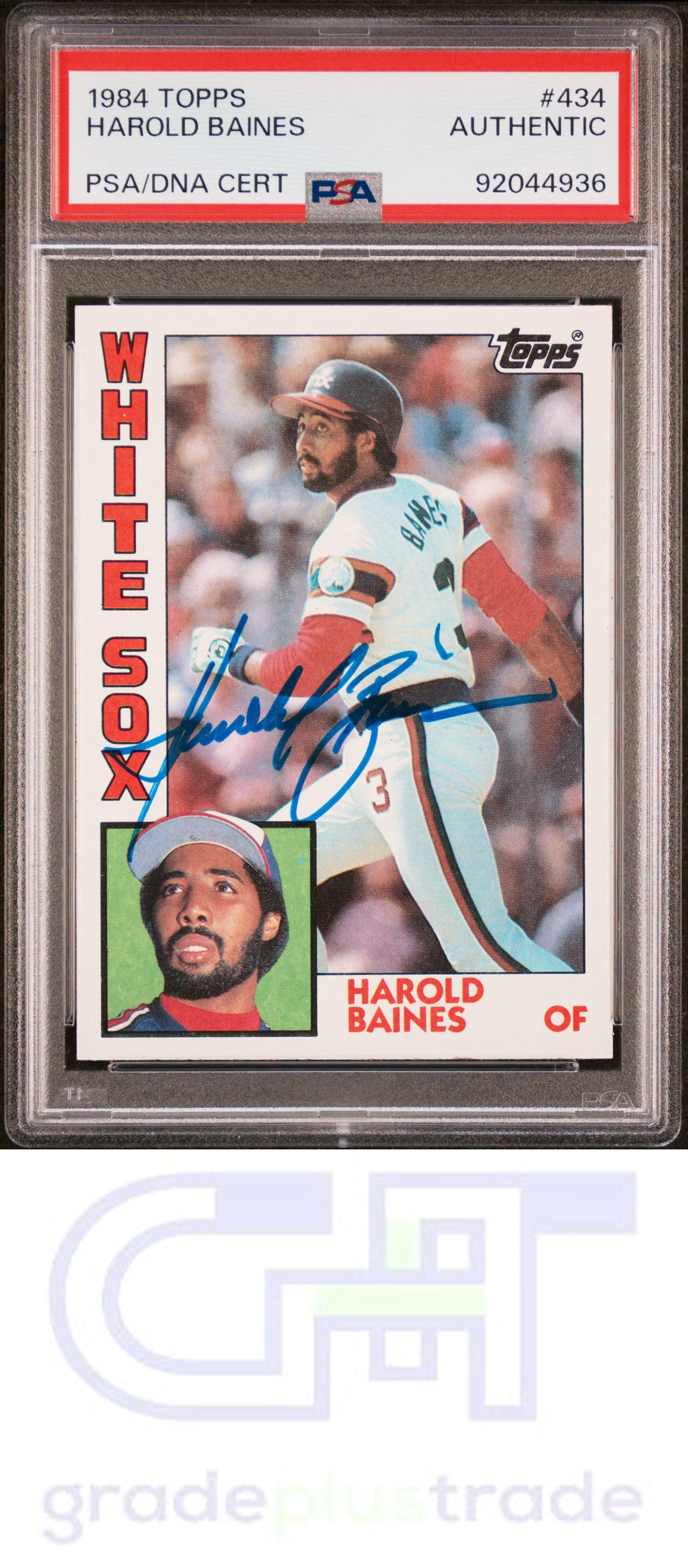 1984 Topps #434 Harold Baines PSA DNA Authentic Auto