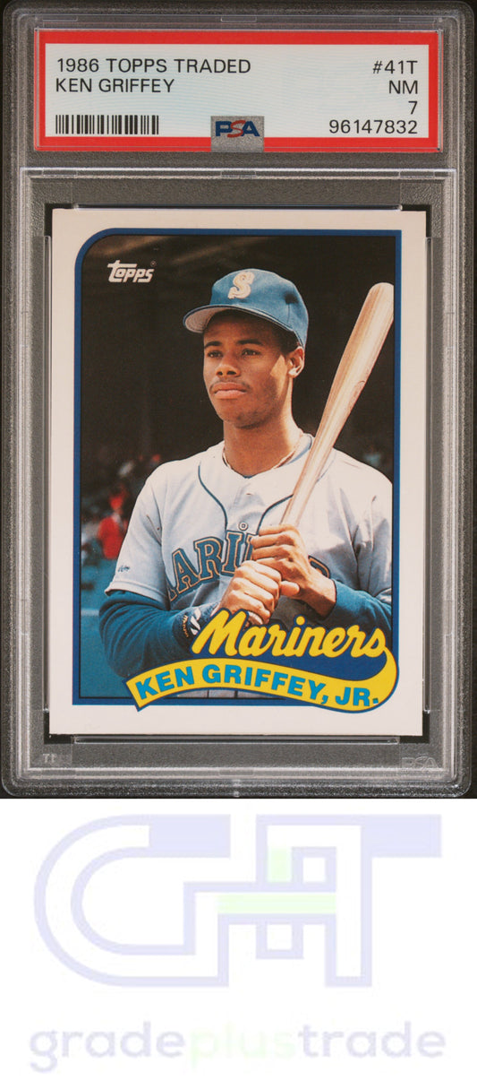 1986 Topps Traded #41T Ken Griffey PSA 7