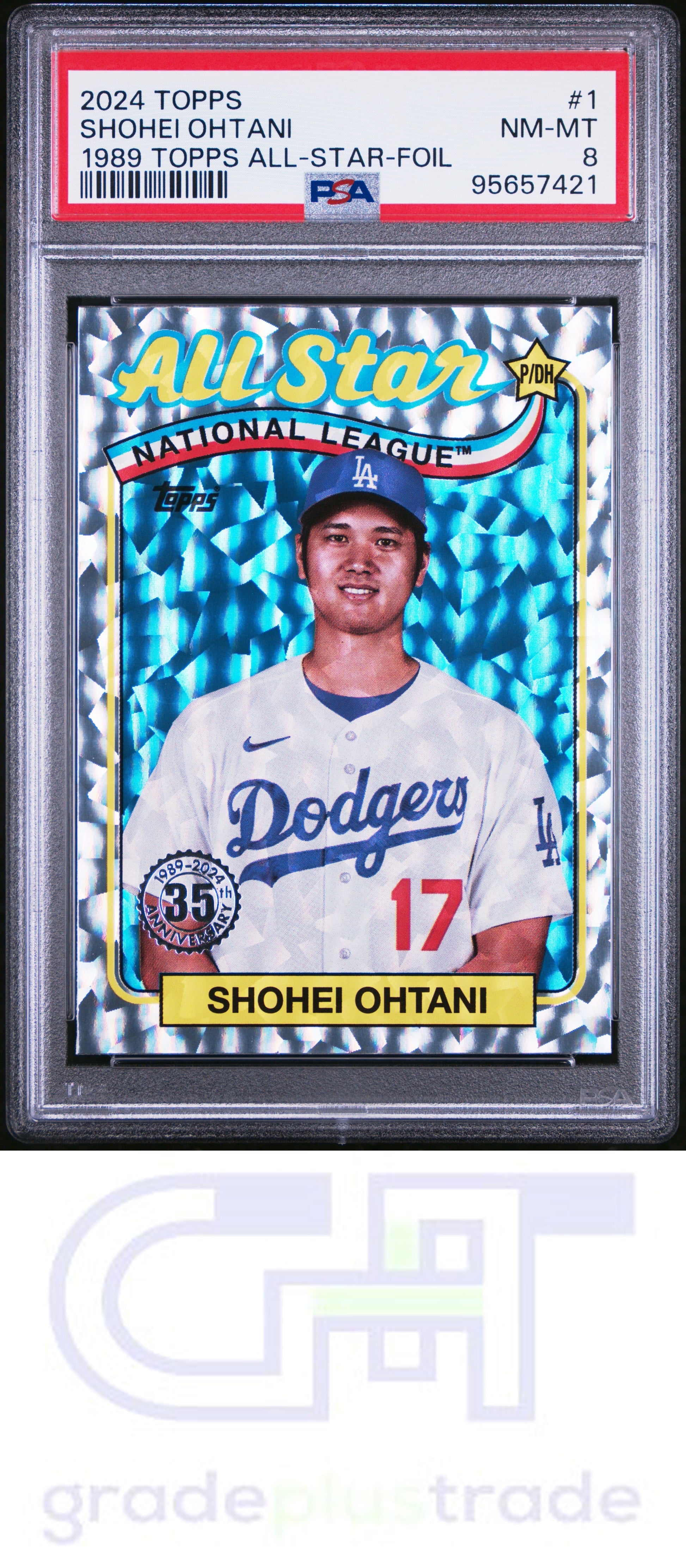 2024 Topps 1989 Topps Baseball All-Star #1 All-Star-Foil Shohei Ohtani PSA 8