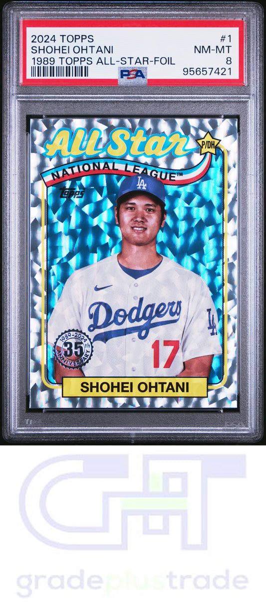 2024 Topps 1989 Topps Baseball All-Star #1 All-Star-Foil Shohei Ohtani PSA 8