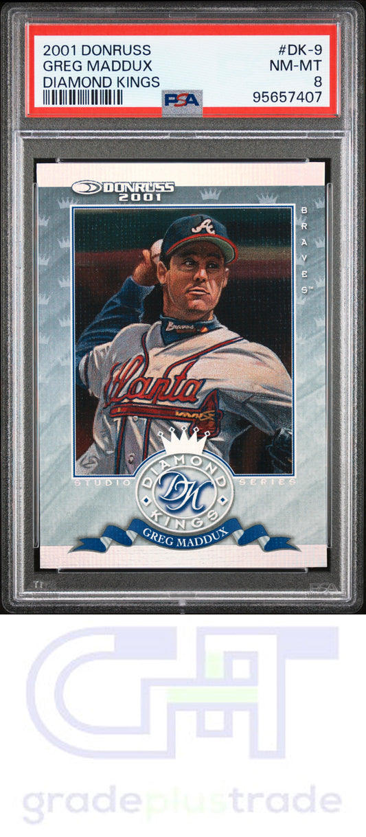 2001 Donruss Diamond Kings #DK-9 Diamond Kings Greg Maddux PSA 8