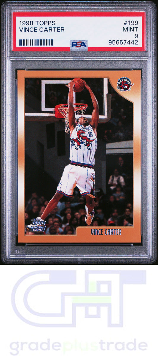 1998 Topps #199 Vince Carter RC PSA 9