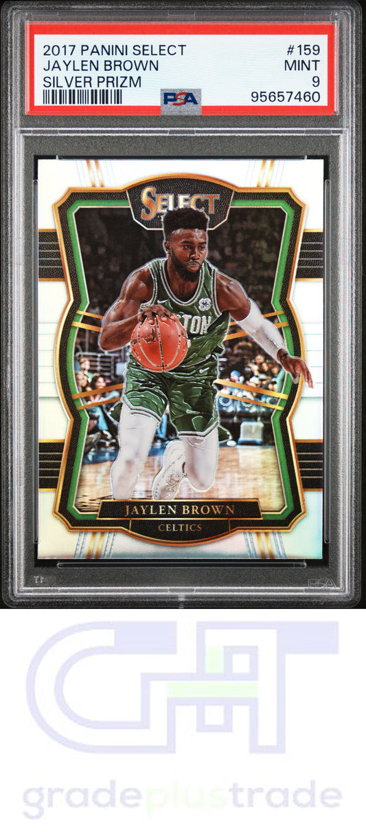 2017 Panini Select #159 Silver Prizm Jaylen Brown PSA 9