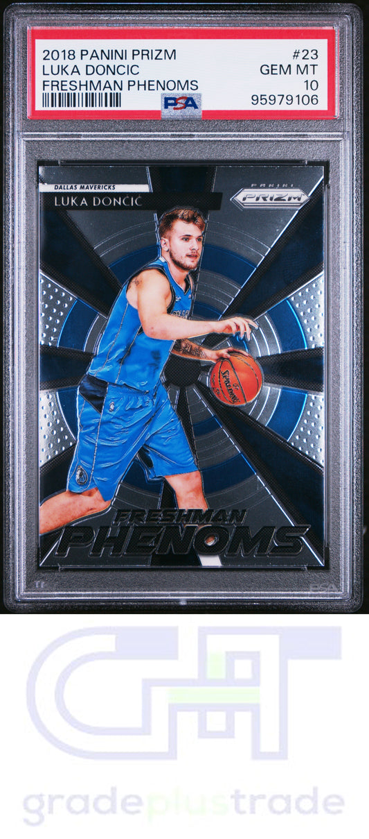 2018 Panini Prizm Freshman Phenoms #23 Freshman Phenoms Luka Doncic PSA 10