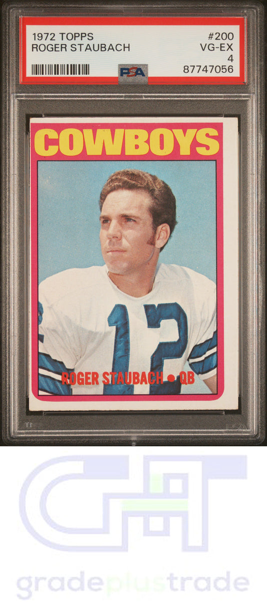 1972 Topps #200 Roger Staubach PSA 4